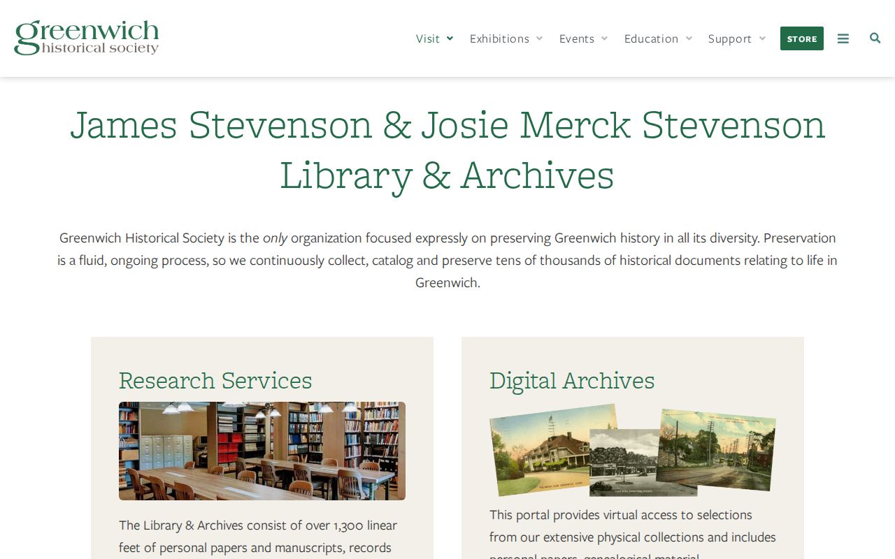 Greenwich city directory research at the Greenwich Historical Society archives