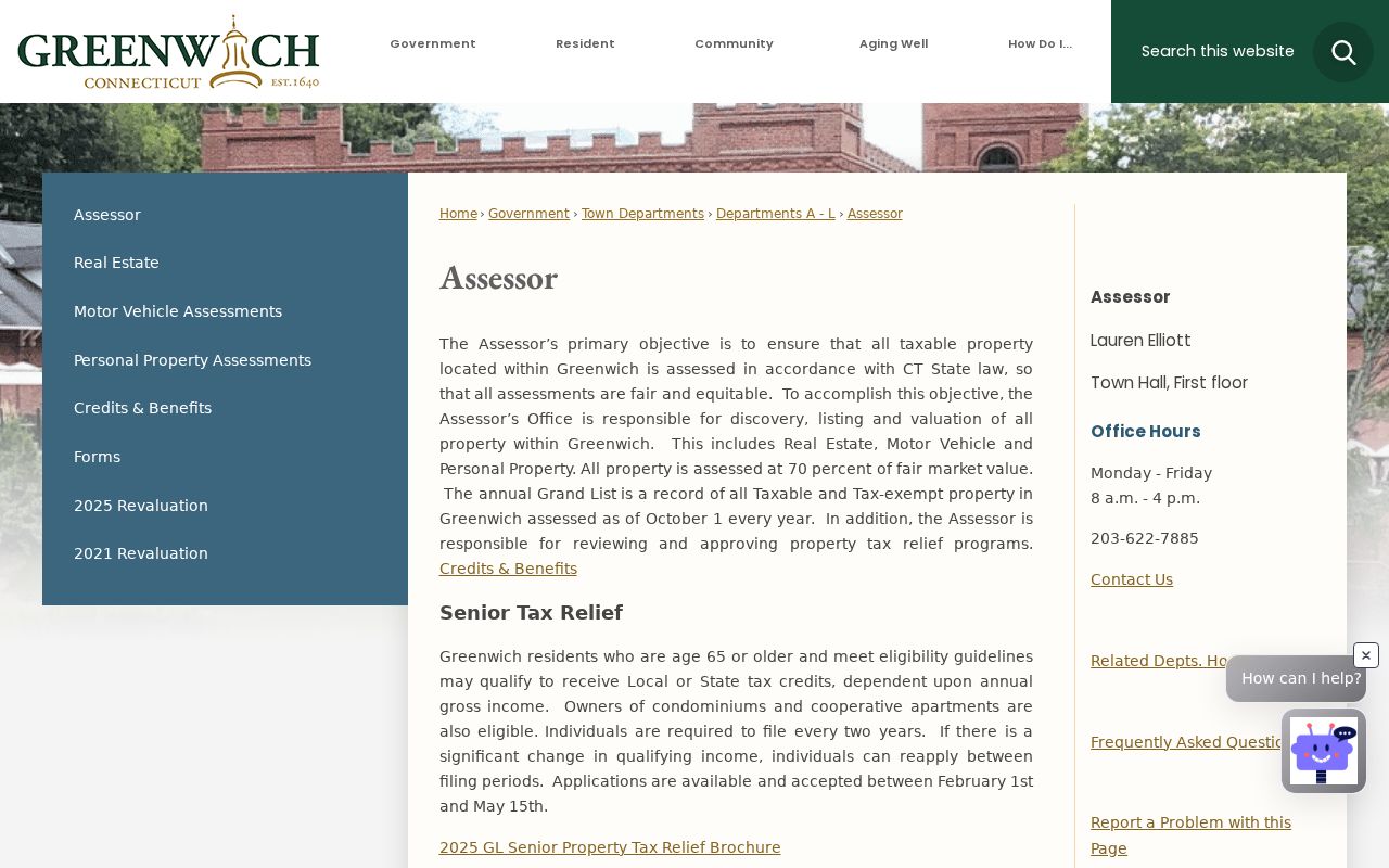 Greenwich residents directory: Assessor access page