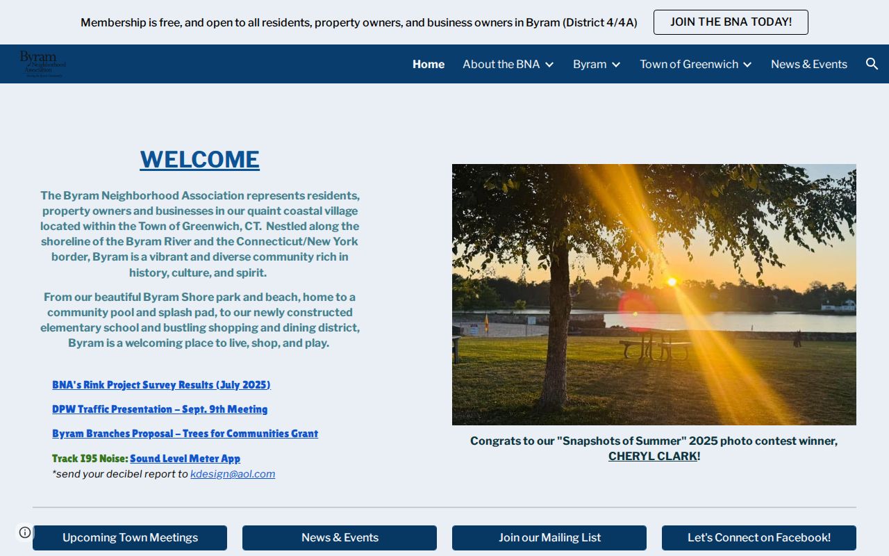 Greenwich neighbors Byram neighborhood association context