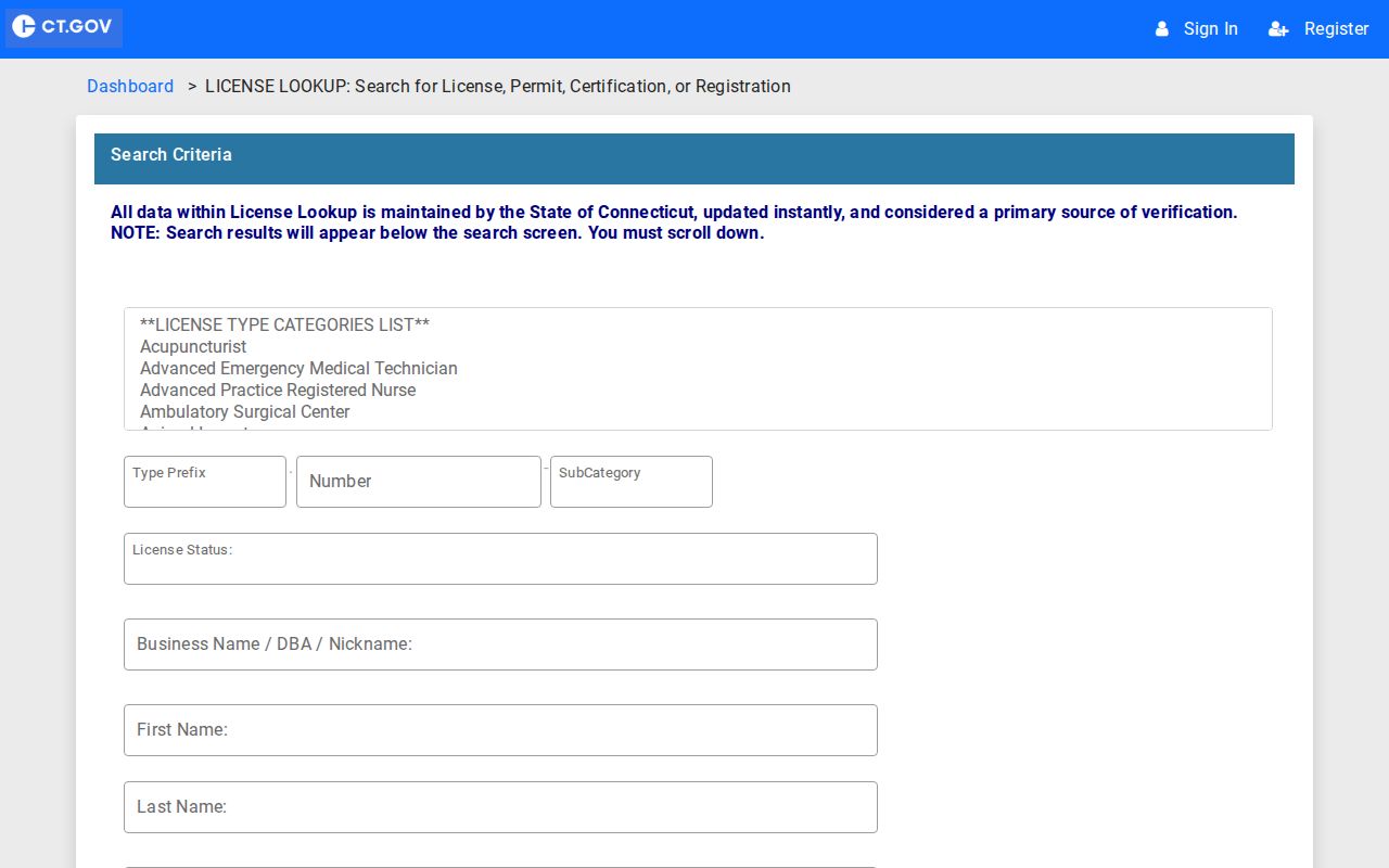 Greenwich resident lookup Connecticut license search