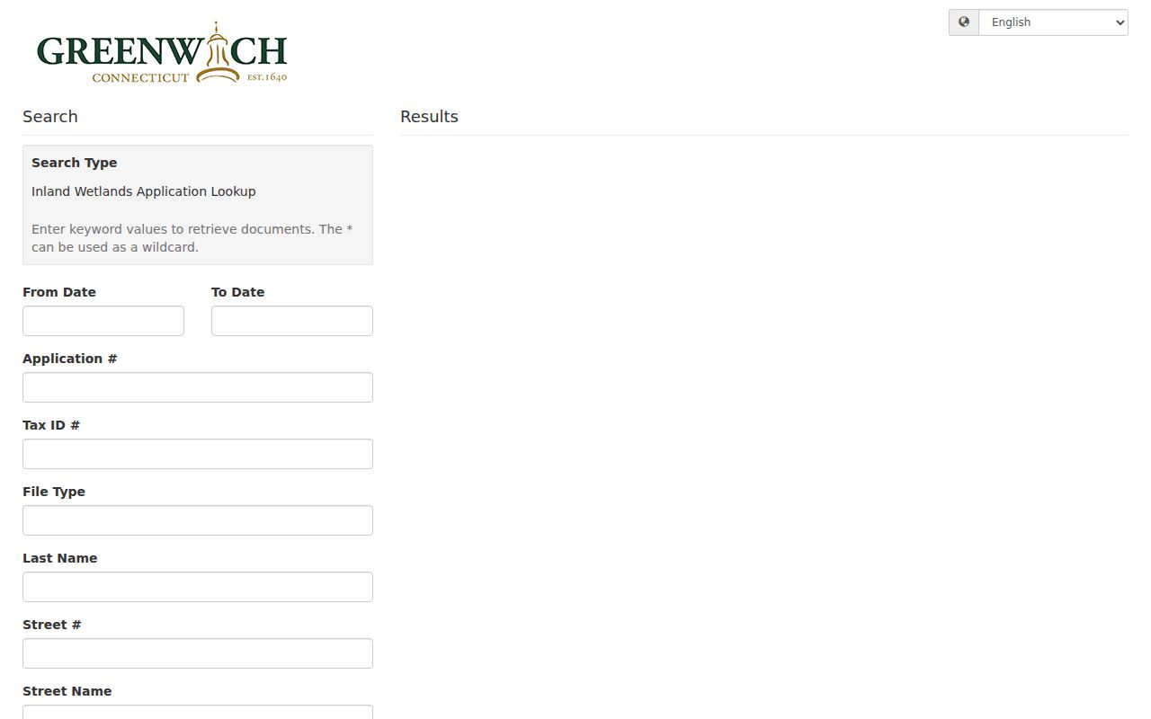 Greenwich street directory IWWA property application search